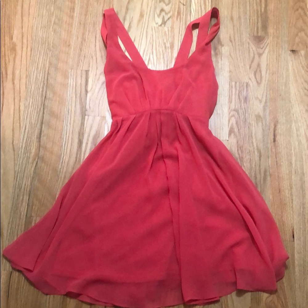 Pink, back now dress, midi